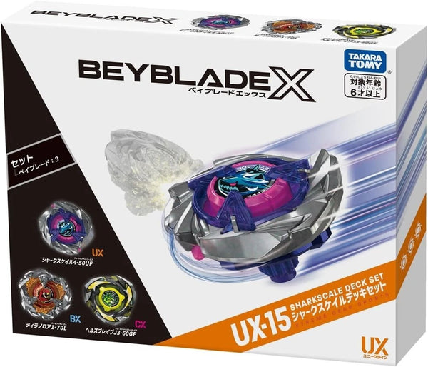 TAKARA TOMY BEYBLADE X UX-15 SHARK SCALE DECK SET